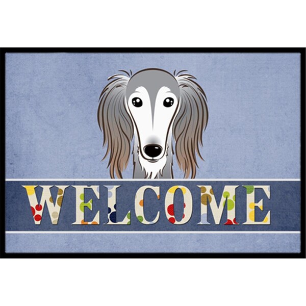 Carolines Treasures Saluki Welcome Indoor and Outdoor Mat- 18 x 27 in. BB1415MAT - main